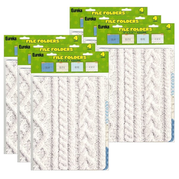 Eureka A Close-Knit Class File Folders, 4 Designs Per Set, PK6 866439 - main
